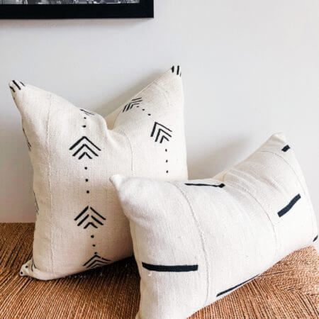 Mud cloth pillow