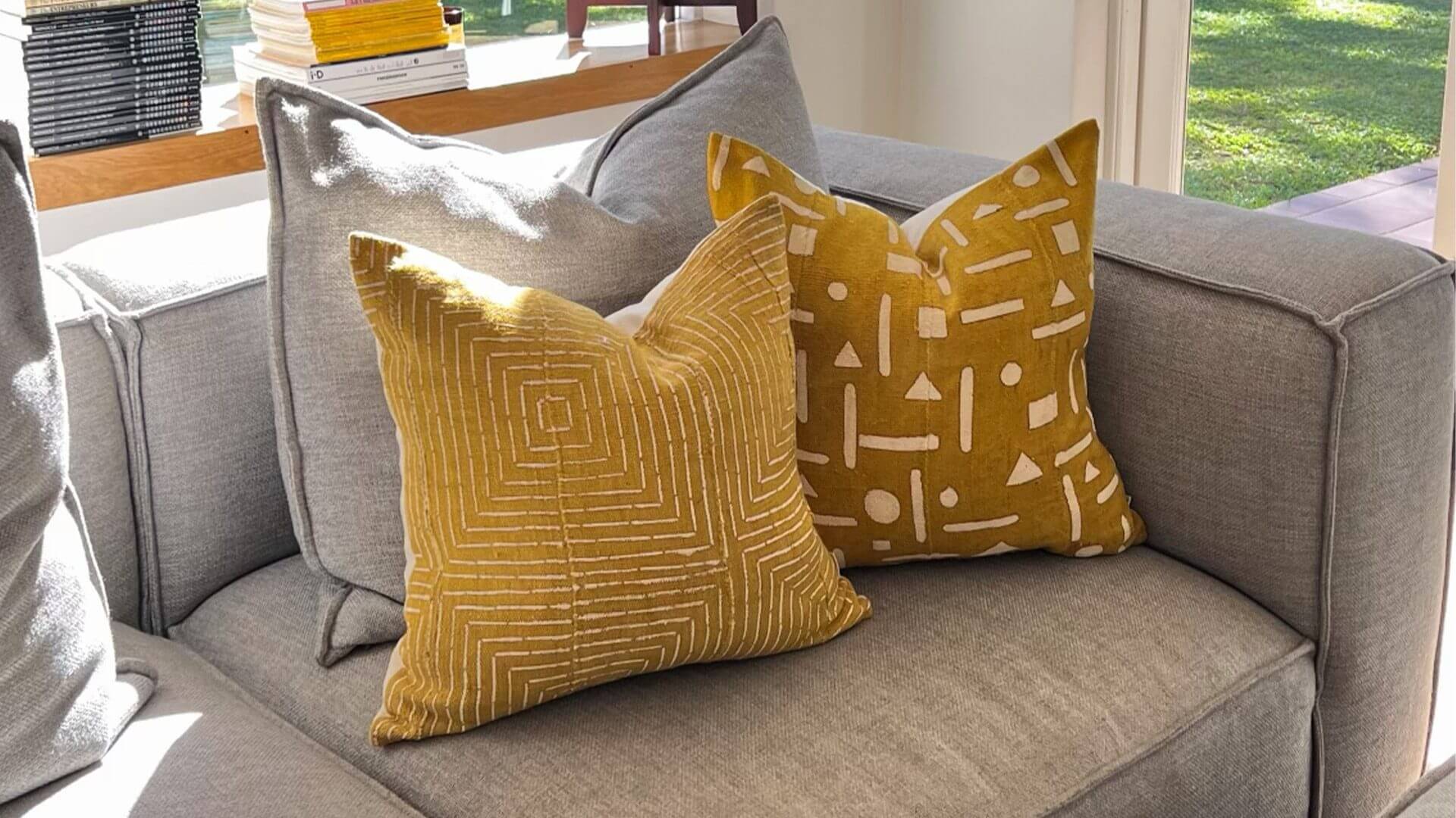 custard mustard mud cloth