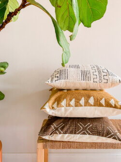Mud cloth scatter cushions